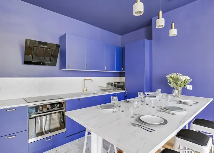 Lägenhet Blue Design 2bdr Flat In The Heart Of Bastille